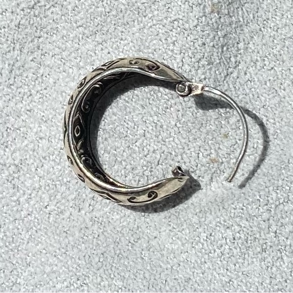 Sterling Hopi Hoop Earrings - Picture 5 of 6